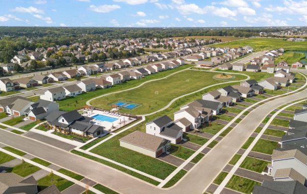 aerial view of community